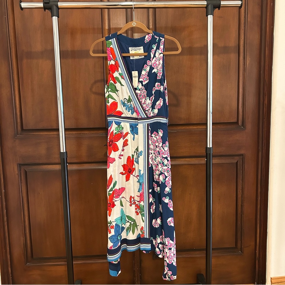 Maeve by Anthropologie Printed Faux Wrap Dress